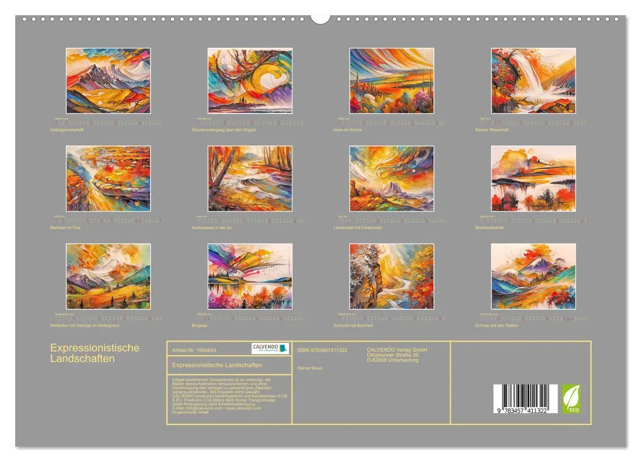 Bild: 9783457411322 | Expressionistische Landschaften (hochwertiger Premium Wandkalender...