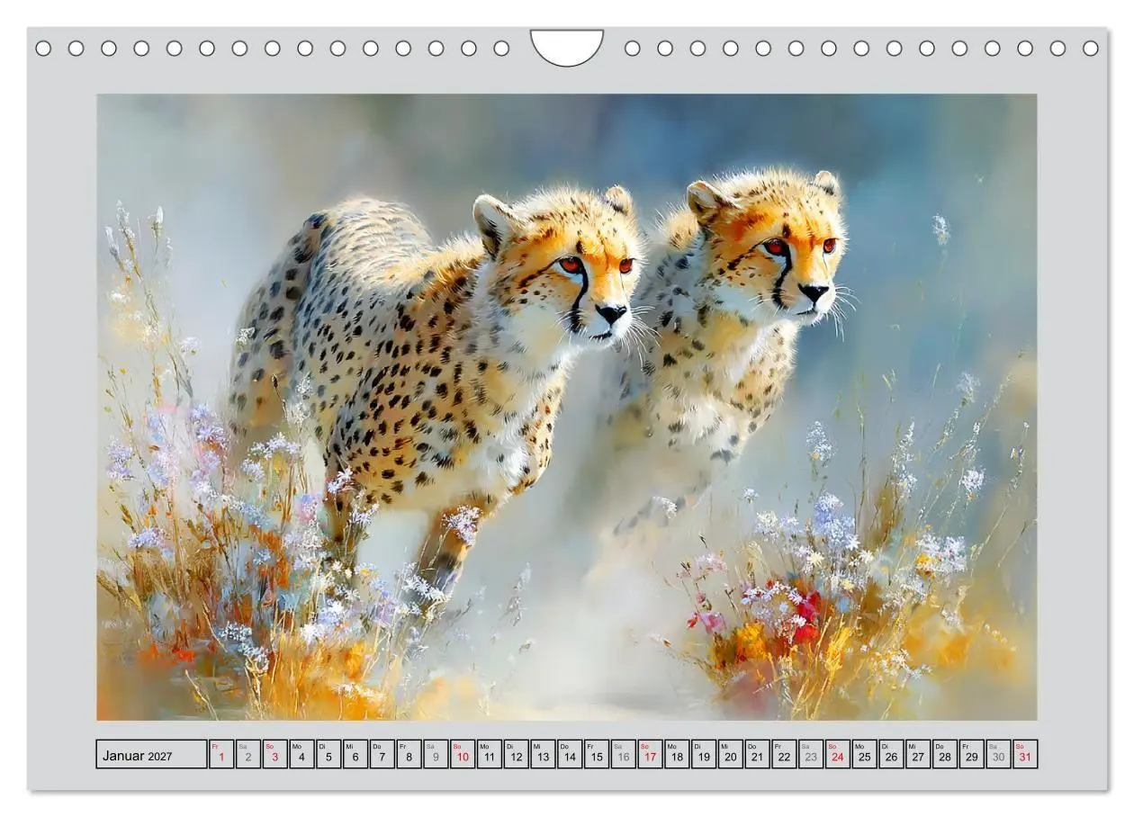 Bild: 9783516811322 | Geparden. Eleganz zwischen Speed und Stille (Wandkalender 2027 DIN...
