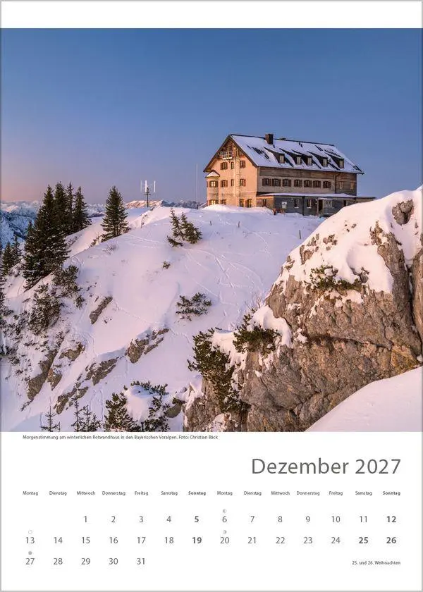 Bild: 9783819301322 | Hütten unserer Alpen 2027 | Verlag Korsch | Kalender | Spiralbindung
