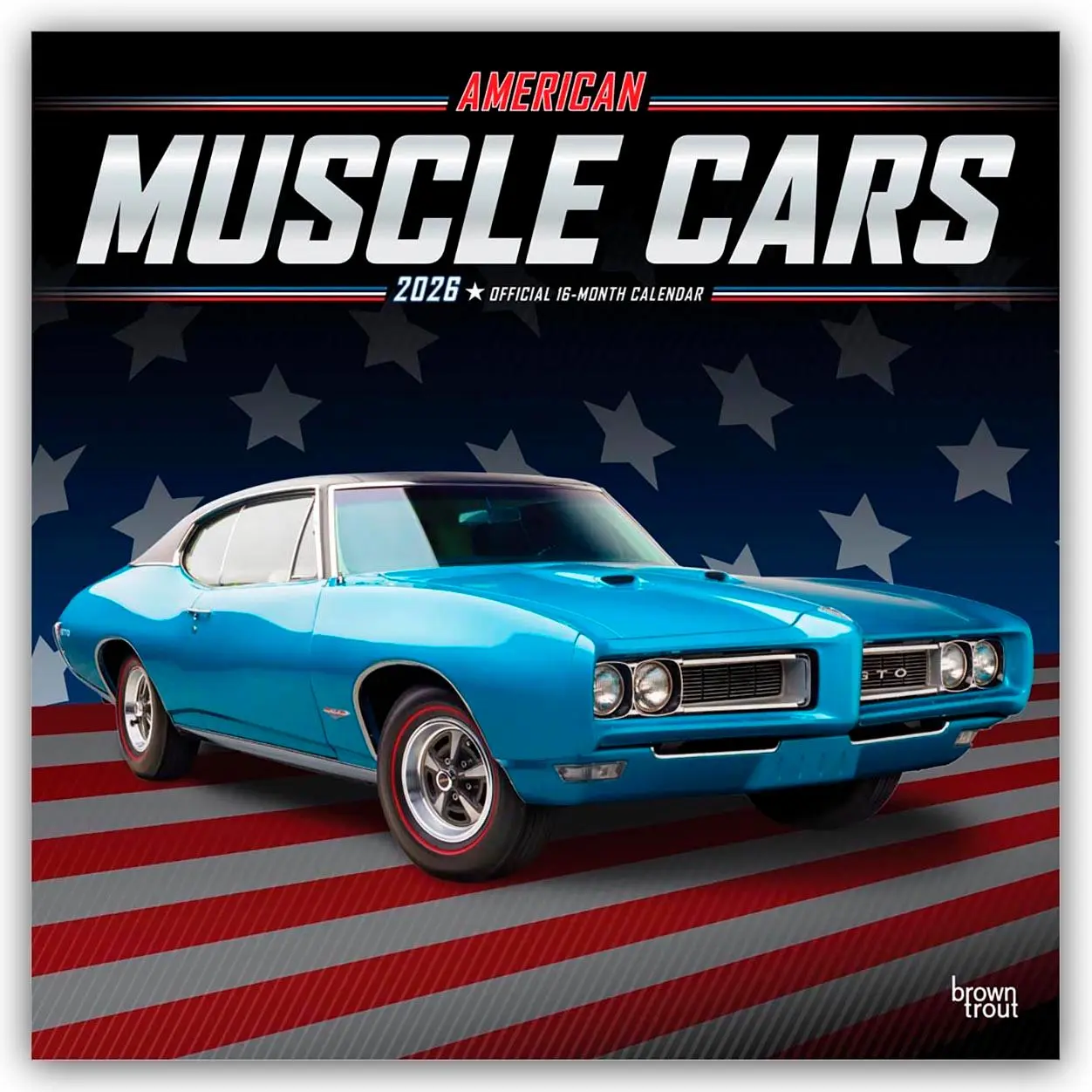 Cover: 9798330701322 | American Muscle Cars Official 2026 12 X 24 Inch (Hanging) Monthly...