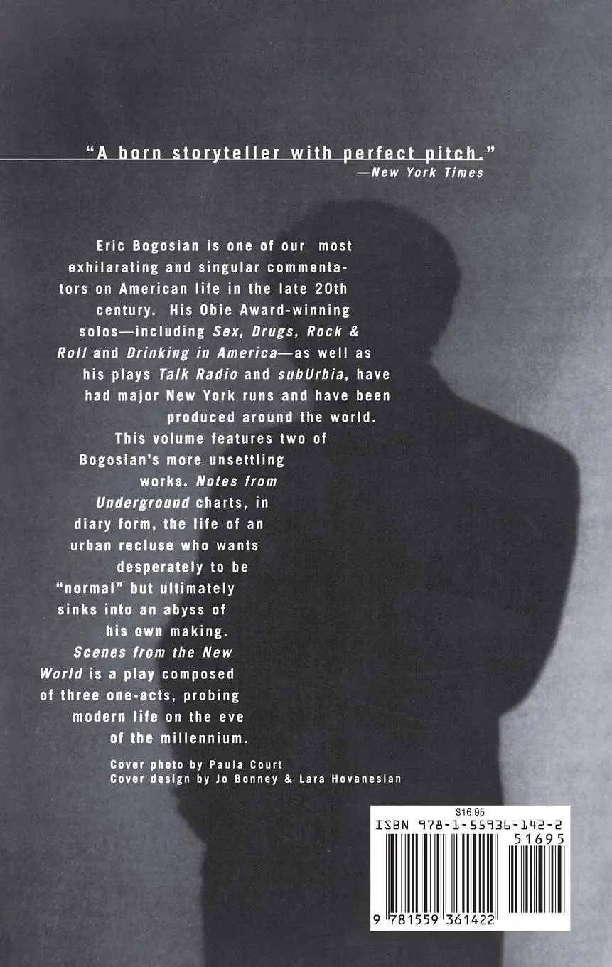 Rückseite: 9781559361422 | Notes from Underground | Eric Bogosian | Taschenbuch | Englisch | 1997