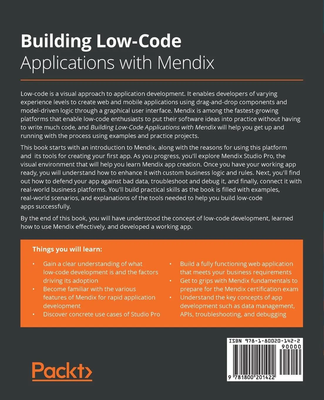 Rückseite: 9781800201422 | Building Low-Code Applications with Mendix | Bryan Kenneweg (u. a.)