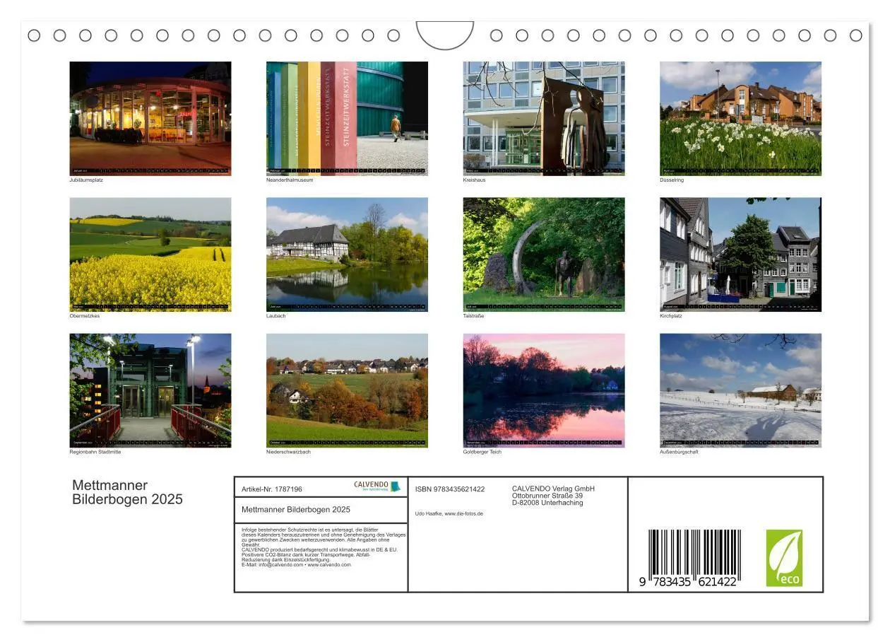 Bild: 9783435621422 | Mettmanner Bilderbogen 2025 (Wandkalender 2025 DIN A4 quer),...