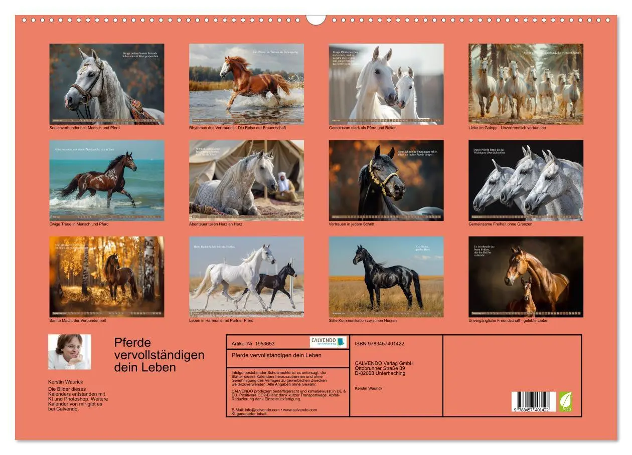 Bild: 9783457401422 | Pferde vervollständigen dein Leben (Wandkalender 2026 DIN A2 quer),...