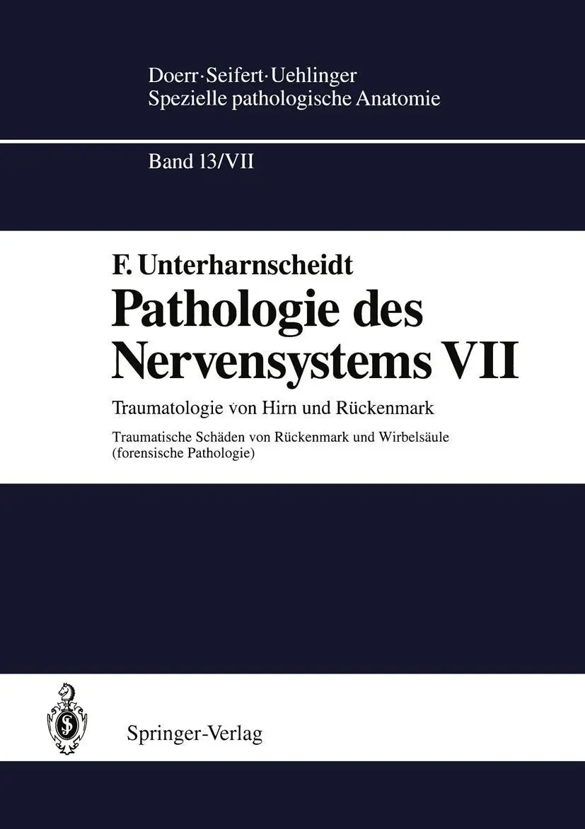 Cover: 9783642771422 | Pathologie des Nervensystems VII | F. Unterharnscheidt | Taschenbuch