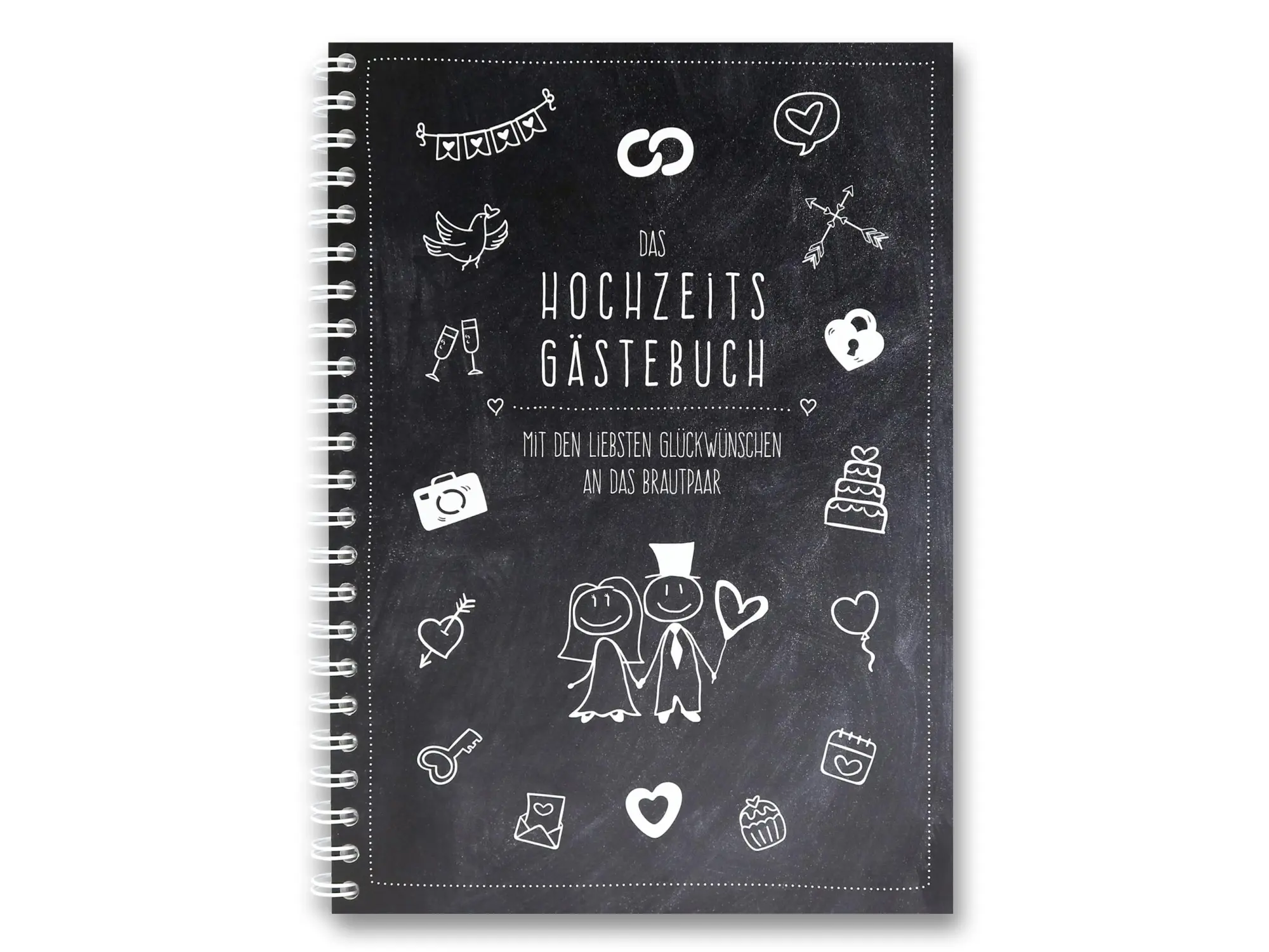 Cover: 9783961311422 | familiawedding black-Doodle- Design XXL Gästebuch zur Hochzeit | Buch