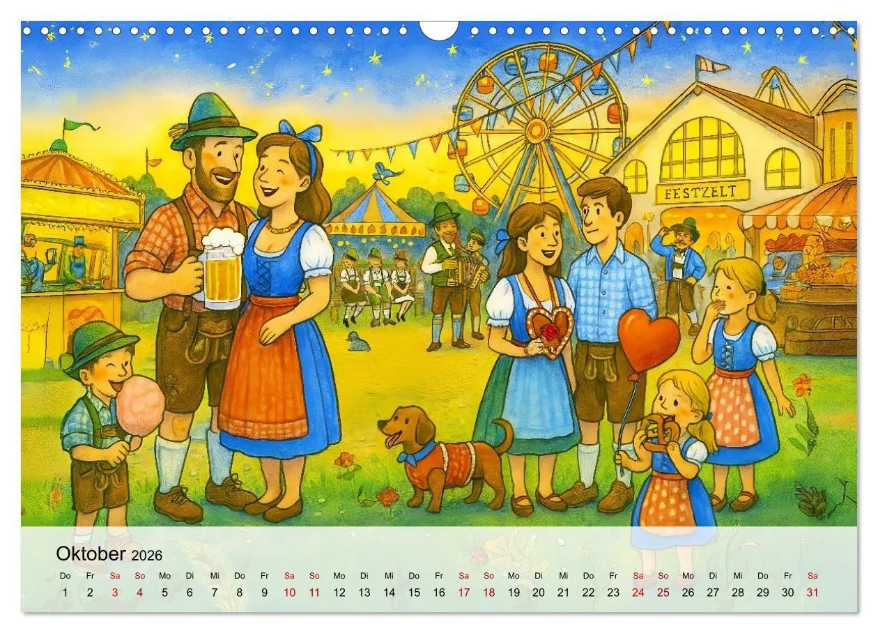 Bild: 9783516651522 | Bayrische Wimmelbilder - Wo Heimat lebendig wird (Wandkalender 2026...
