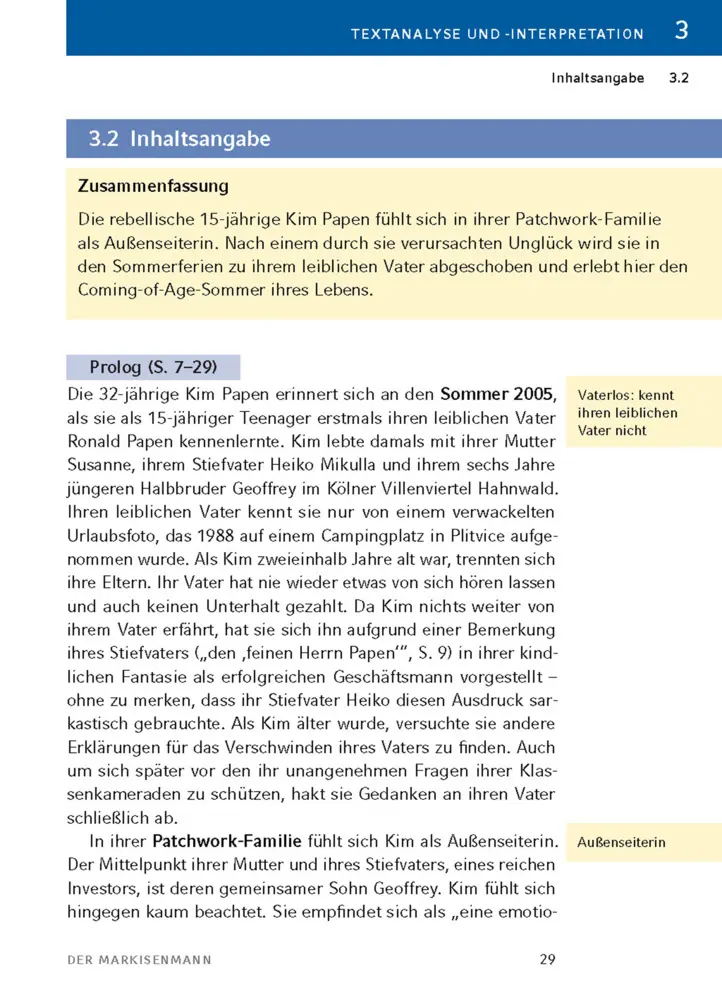 Bild: 9783804431522 | Der Markisenmann von Jan Weiler - Textanalyse und Interpretation