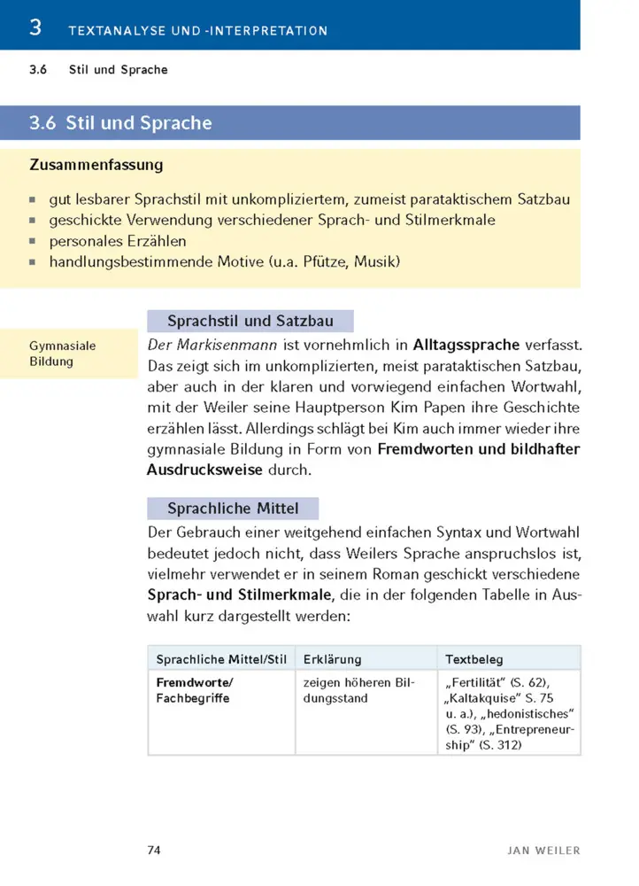 Bild: 9783804431522 | Der Markisenmann von Jan Weiler - Textanalyse und Interpretation