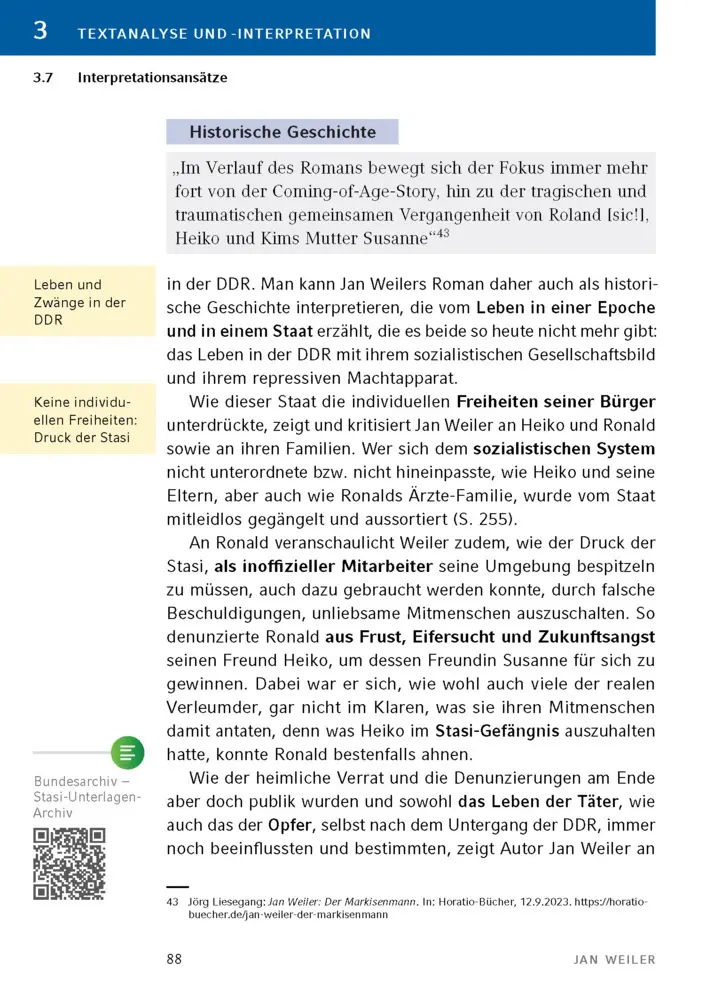 Bild: 9783804431522 | Der Markisenmann von Jan Weiler - Textanalyse und Interpretation