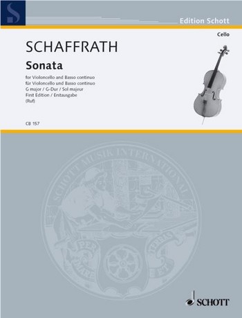 Cover: 9790001111522 | Sonate G | Christoph Schaffrath | Buch | Schott Music