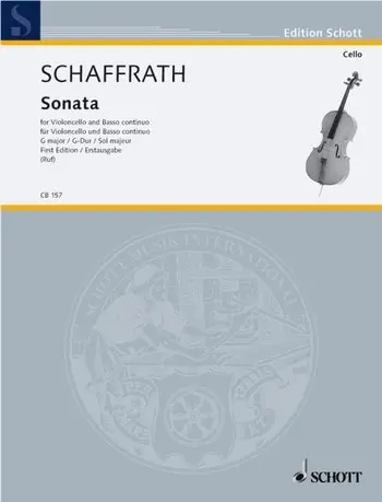 Cover: 9790001111522 | Sonate G | Christoph Schaffrath | Buch | Schott Music