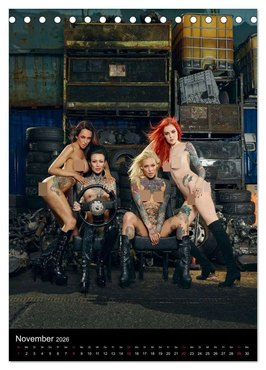 Bild: 9783516401622 | TATTOO NUDES (Tischkalender 2026 DIN A5 hoch), CALVENDO Monatskalender