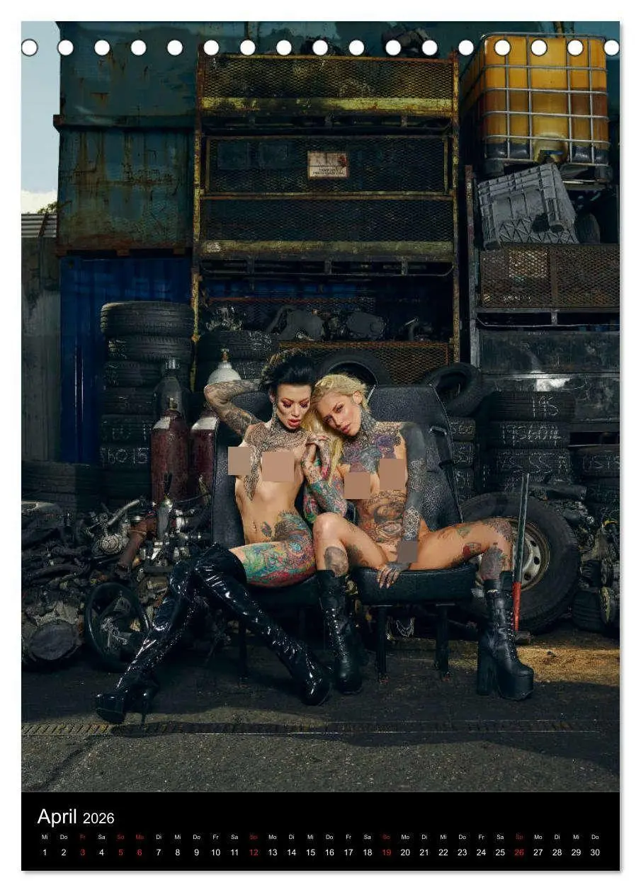Bild: 9783516401622 | TATTOO NUDES (Tischkalender 2026 DIN A5 hoch), CALVENDO Monatskalender