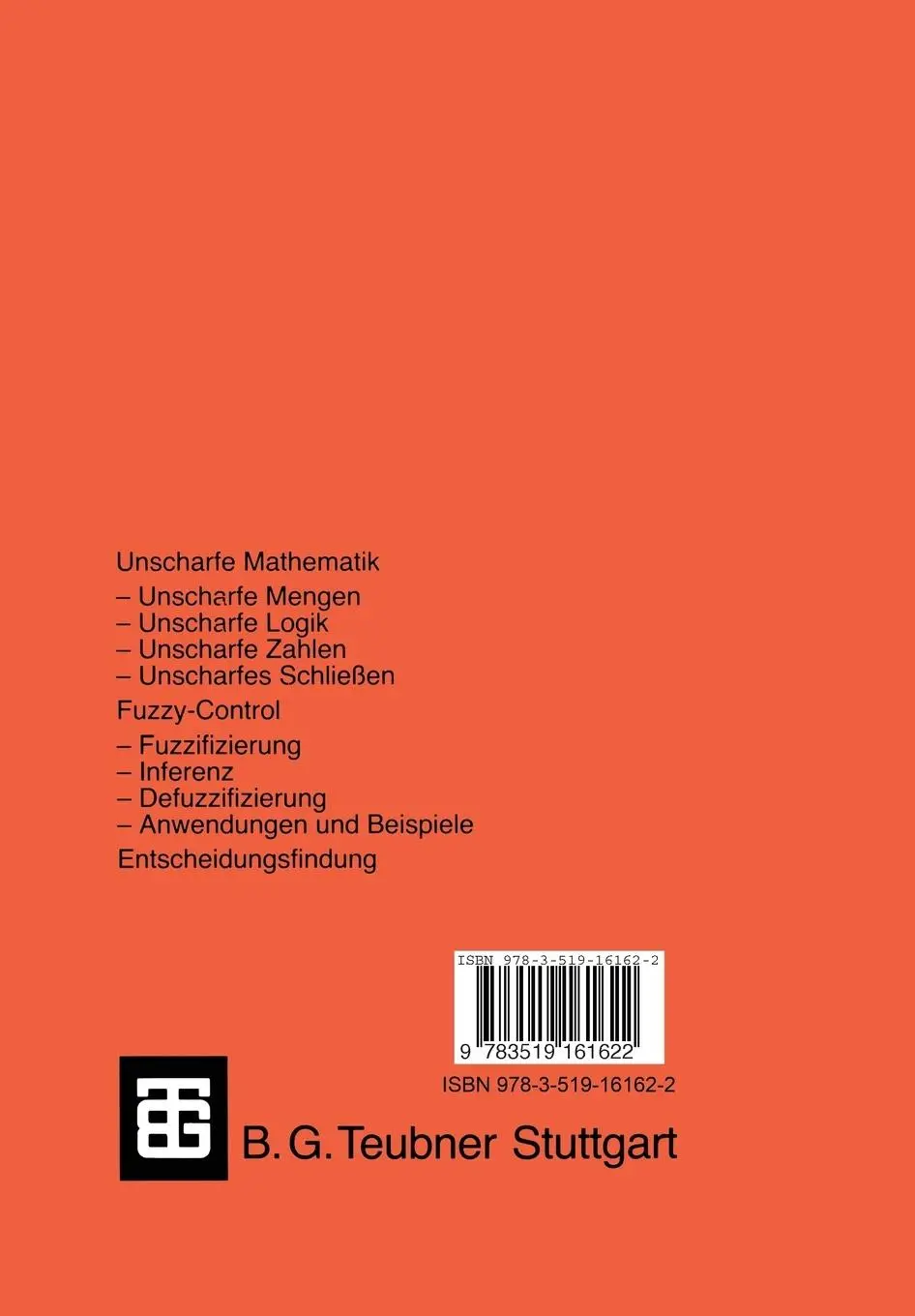 Rückseite: 9783519161622 | Einführung in die Fuzzy-Logik | Dirk H. Traeger | Taschenbuch | viii