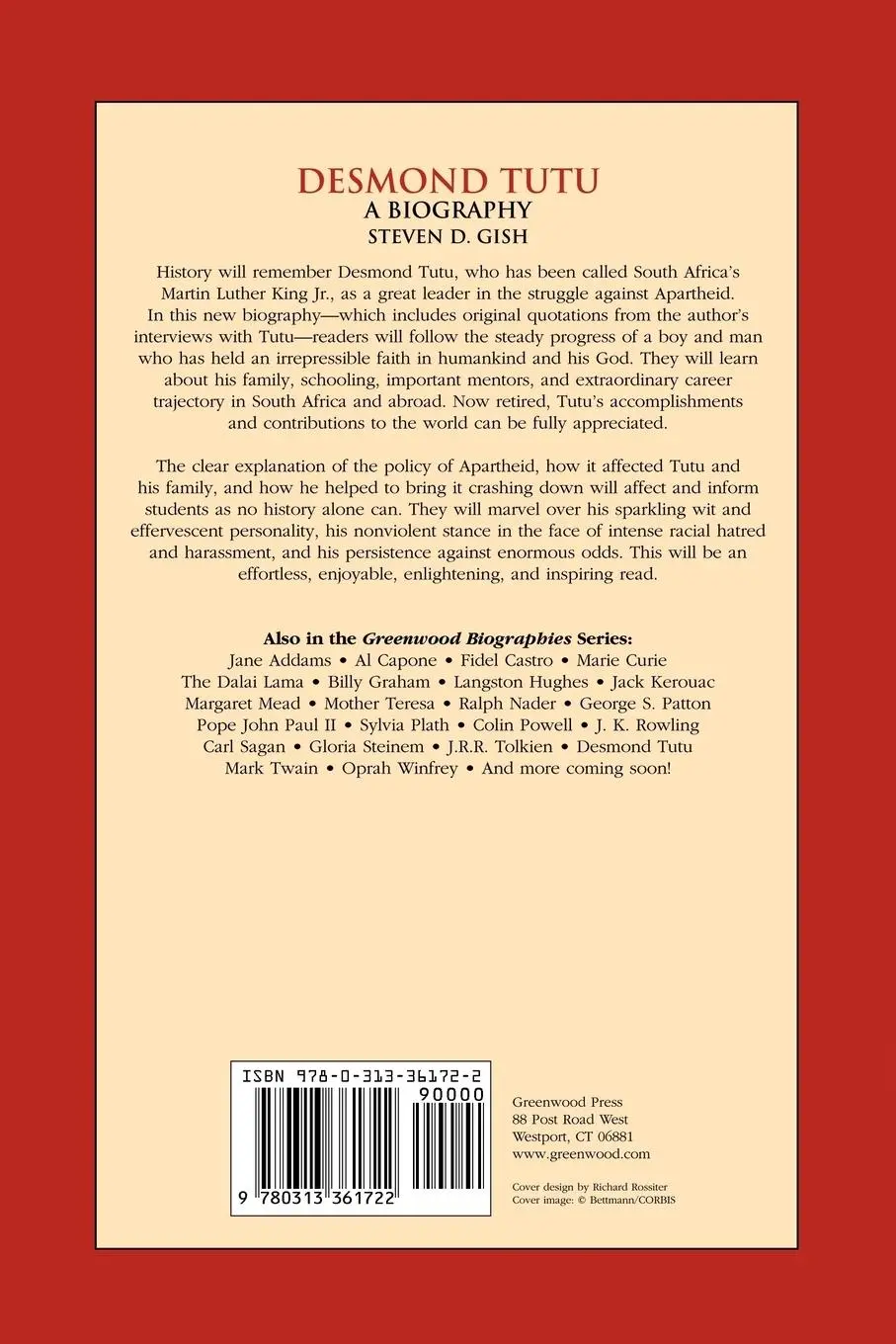 Rückseite: 9780313361722 | Desmond Tutu | A Biography | Steven D. Gish | Taschenbuch | Englisch