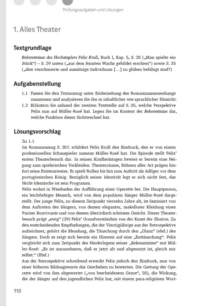 Bild: 9783129231722 | Klett Lektürehilfen Thomas Mann, Bekenntnisse des Hochstaplers...