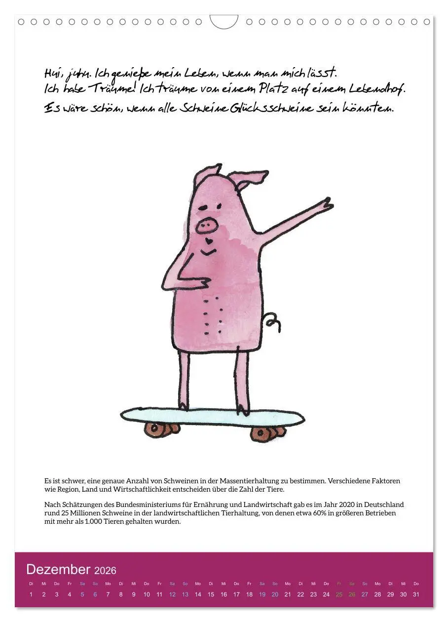 Bild: 9783516321722 | Schweinekalender - Alles was du über Schweine wissen wolltest!...