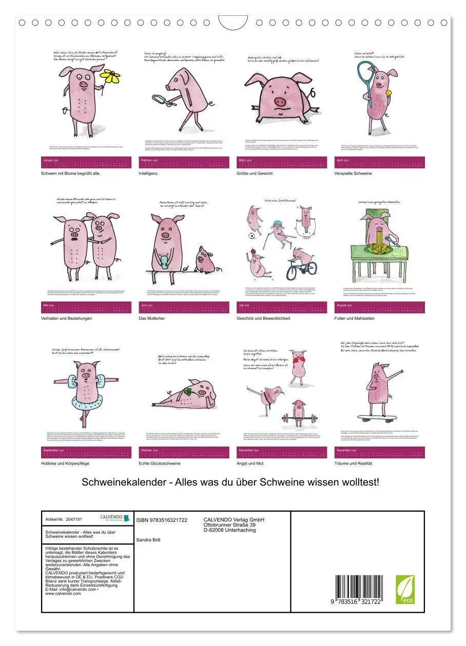 Bild: 9783516321722 | Schweinekalender - Alles was du über Schweine wissen wolltest!...