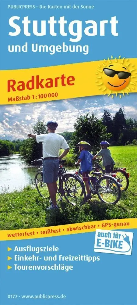 Cover: 9783747301722 | Publicpress Radkarte Stuttgart und Umgebung 1:100.000 | (Land-)Karte