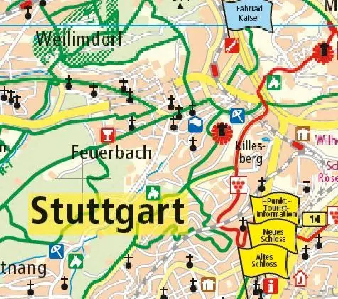 Bild: 9783747301722 | Publicpress Radkarte Stuttgart und Umgebung 1:100.000 | (Land-)Karte