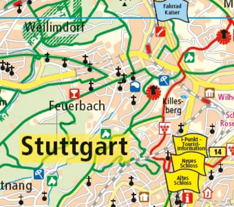 Bild: 9783747301722 | Publicpress Radkarte Stuttgart und Umgebung 1:100.000 | (Land-)Karte