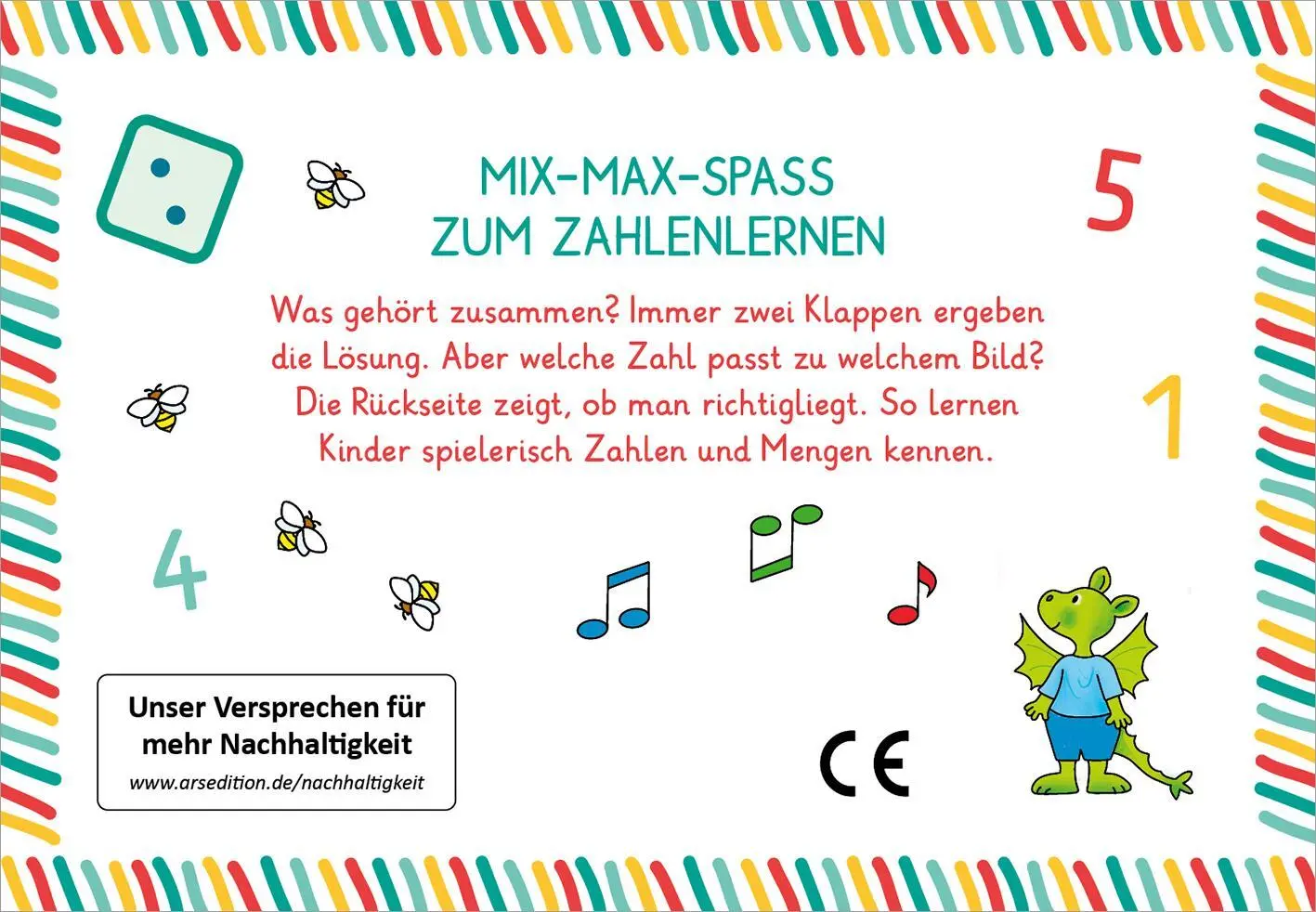 Rückseite: 9783845861722 | Lernraupe - Mix-Max Erste Zahlen | Spielend lernen | Beurenmeister