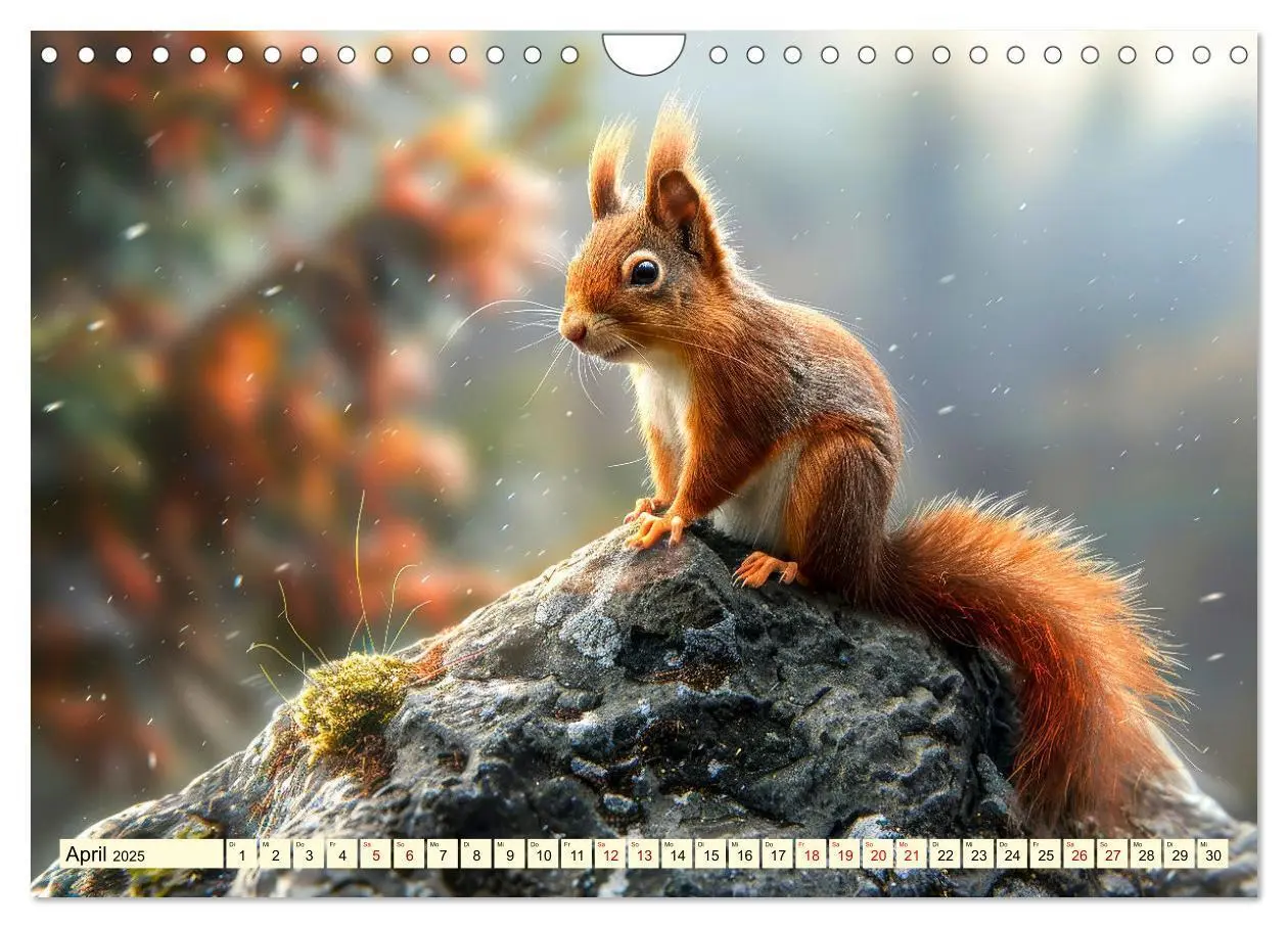 Bild: 9783383801822 | Eichhörnchen - tollkühne Kletterer (Wandkalender 2025 DIN A4 quer),...