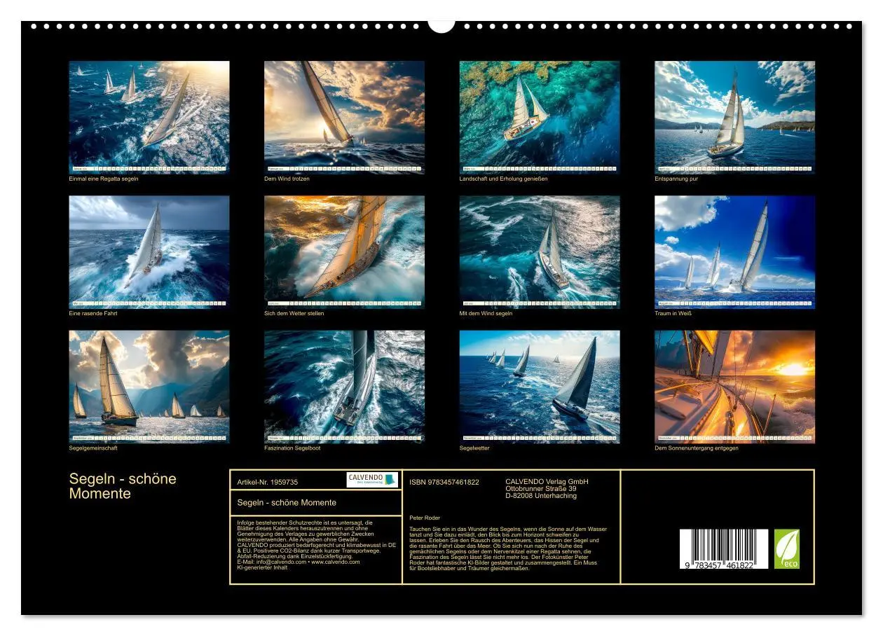Bild: 9783457461822 | Segeln - schöne Momente (hochwertiger Premium Wandkalender 2026 DIN...
