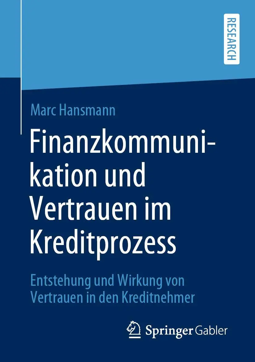 Cover: 9783658291822 | Finanzkommunikation und Vertrauen im Kreditprozess | Marc Hansmann
