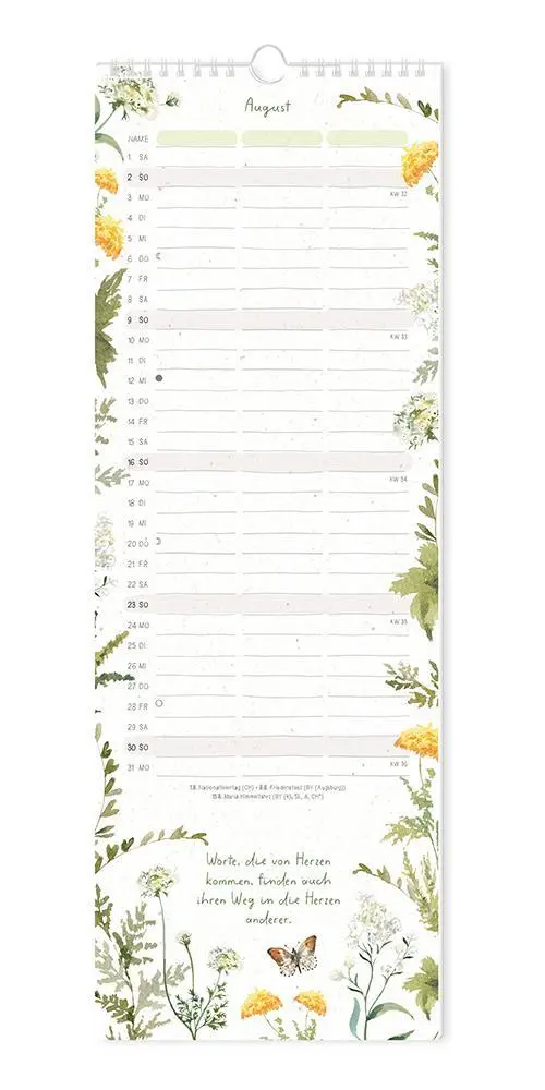 Bild: 9783986361822 | Paarplaner 2026 Floral | Paarplaner | GRAFIK WERKSTATT Das Original