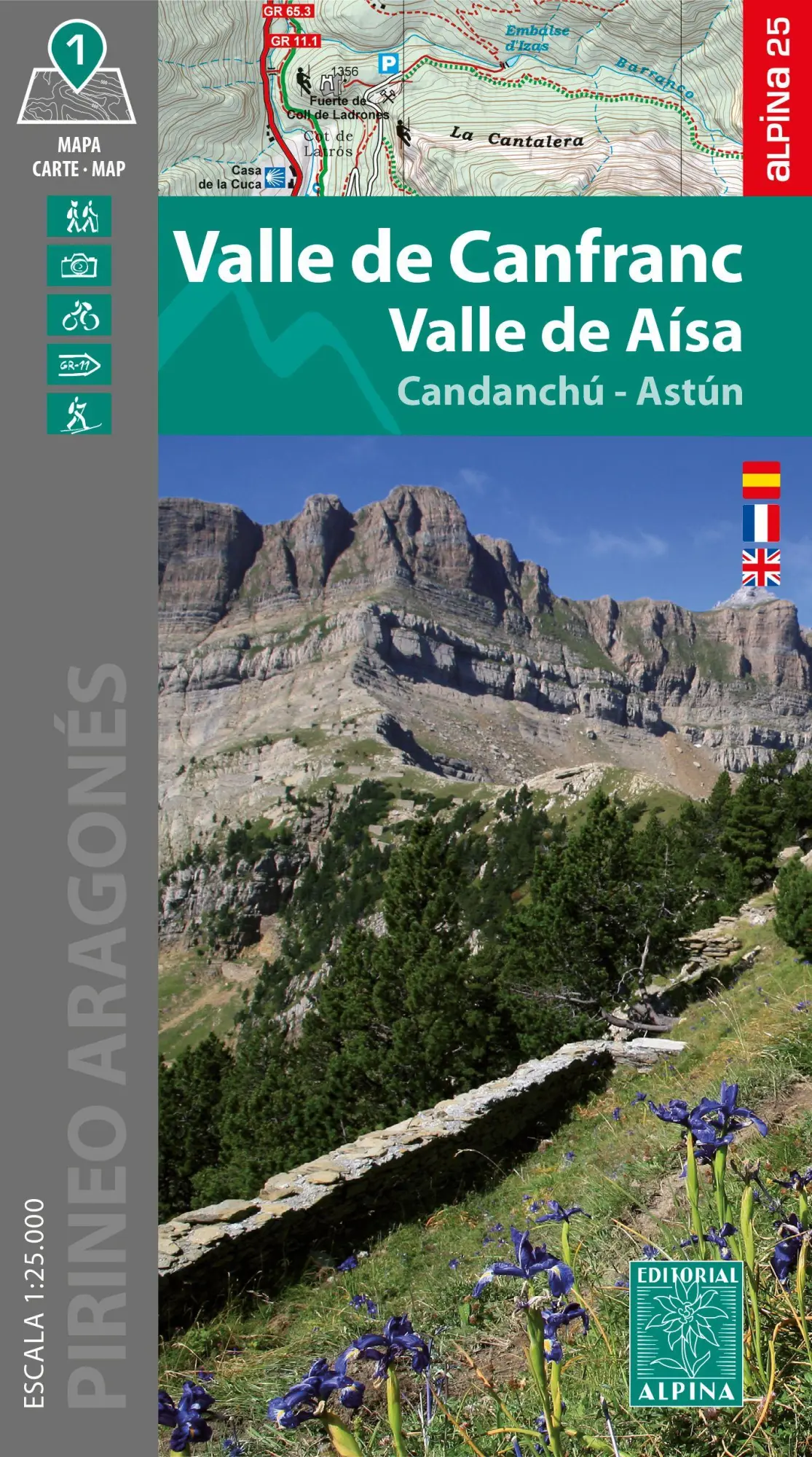 Cover: 9788470111822 | Valles Canfranc - Valle Aisa | 1:25000 | (Land-)Karte | Spanisch