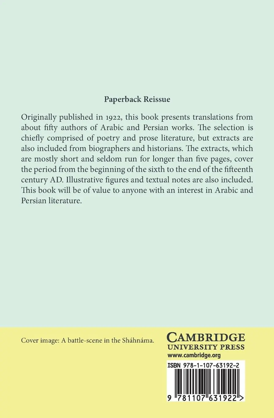 Rückseite: 9781107631922 | Translations of Eastern Poetry and Prose | Taschenbuch | Englisch