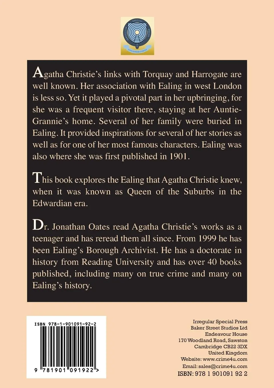 Rückseite: 9781901091922 | Agatha Christie and Ealing | Queen of Crime and Queen of the Suburbs