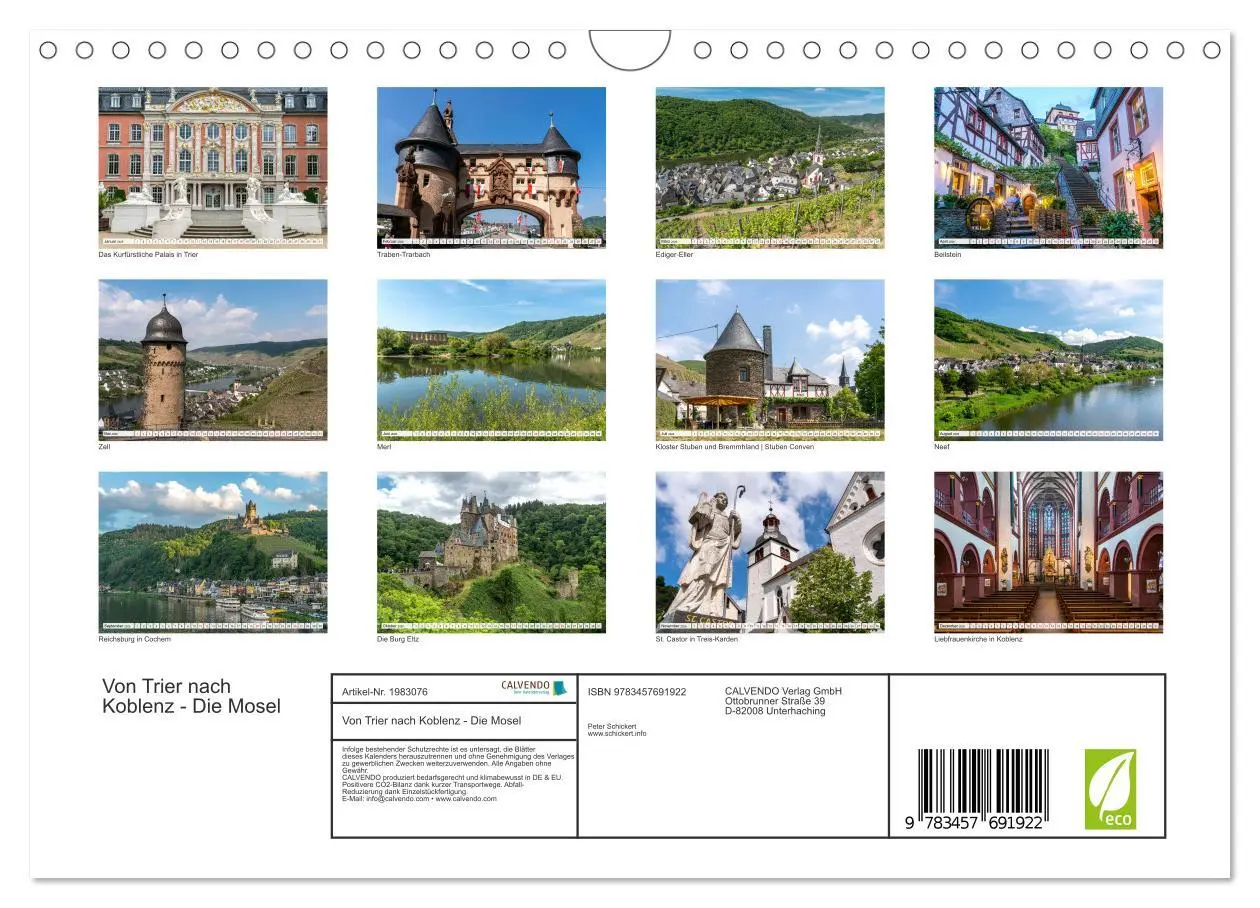 Bild: 9783457691922 | Von Trier nach Koblenz - Die Mosel (Wandkalender 2026 DIN A4 quer),...