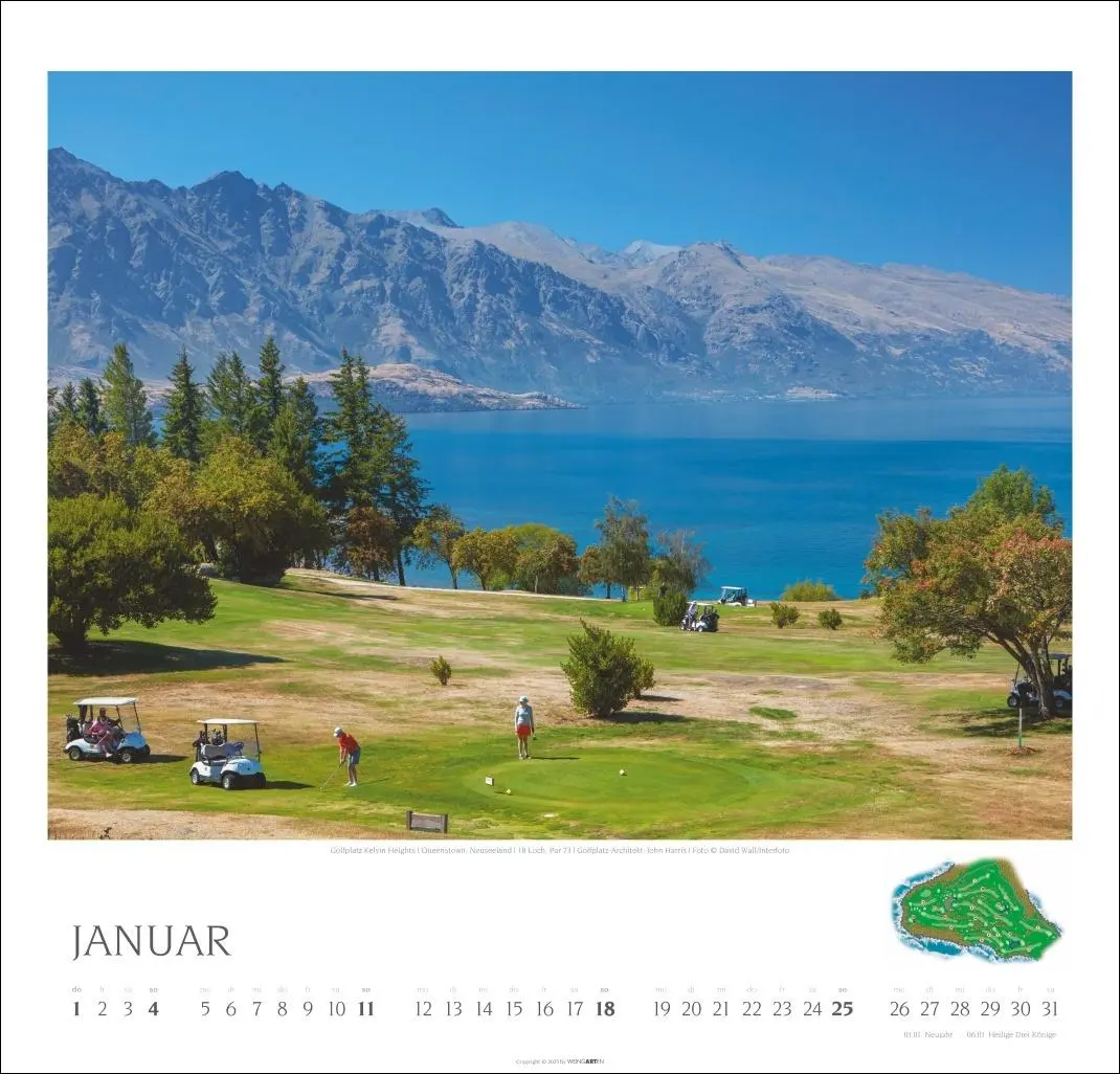 Bild: 9783839901922 | Golf Kalender 2026 | Kalender | Spiralbindung | 14 S. | Deutsch | 2026