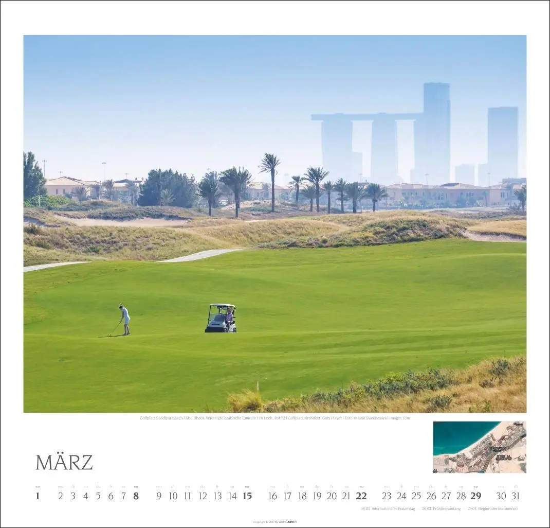 Bild: 9783839901922 | Golf Kalender 2026 | Kalender | Spiralbindung | 14 S. | Deutsch | 2026