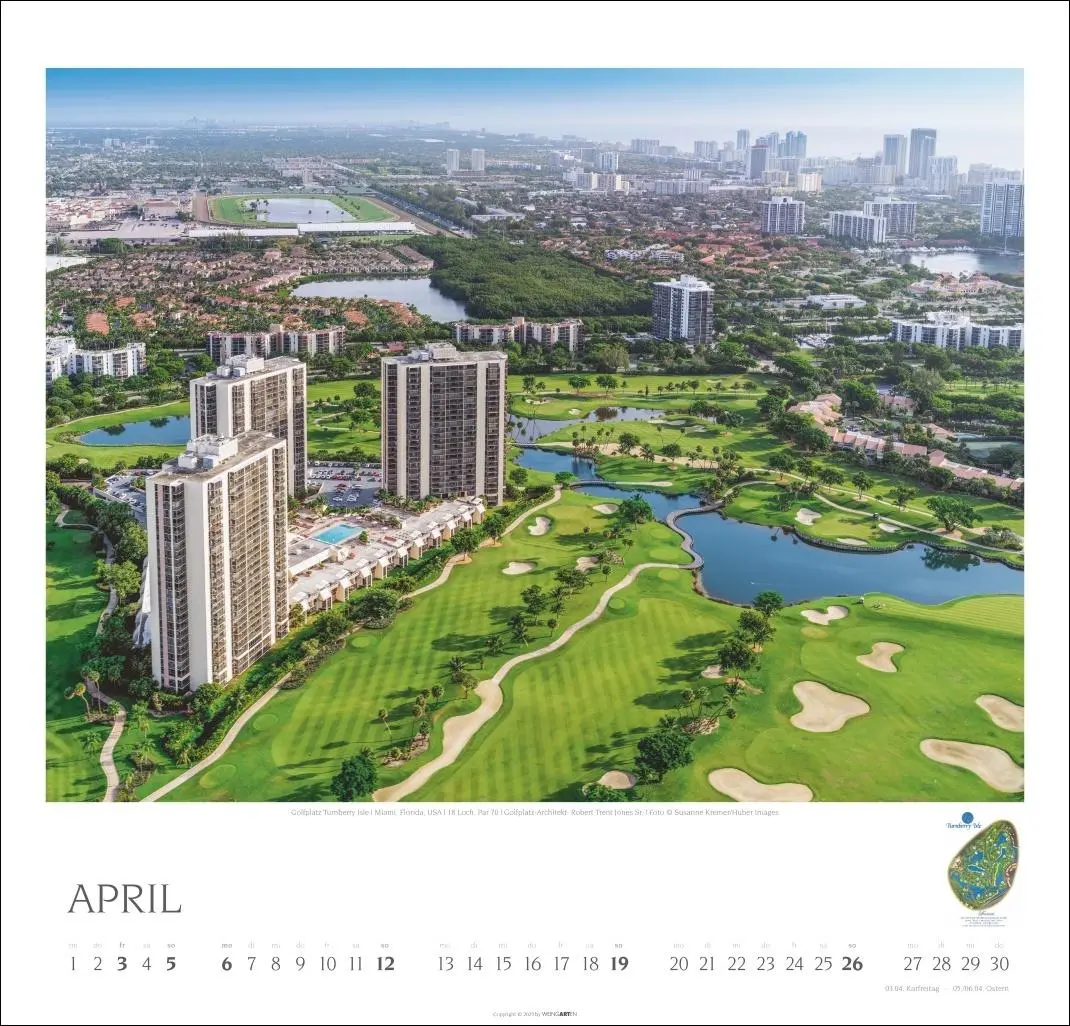 Bild: 9783839901922 | Golf Kalender 2026 | Kalender | Spiralbindung | 14 S. | Deutsch | 2026