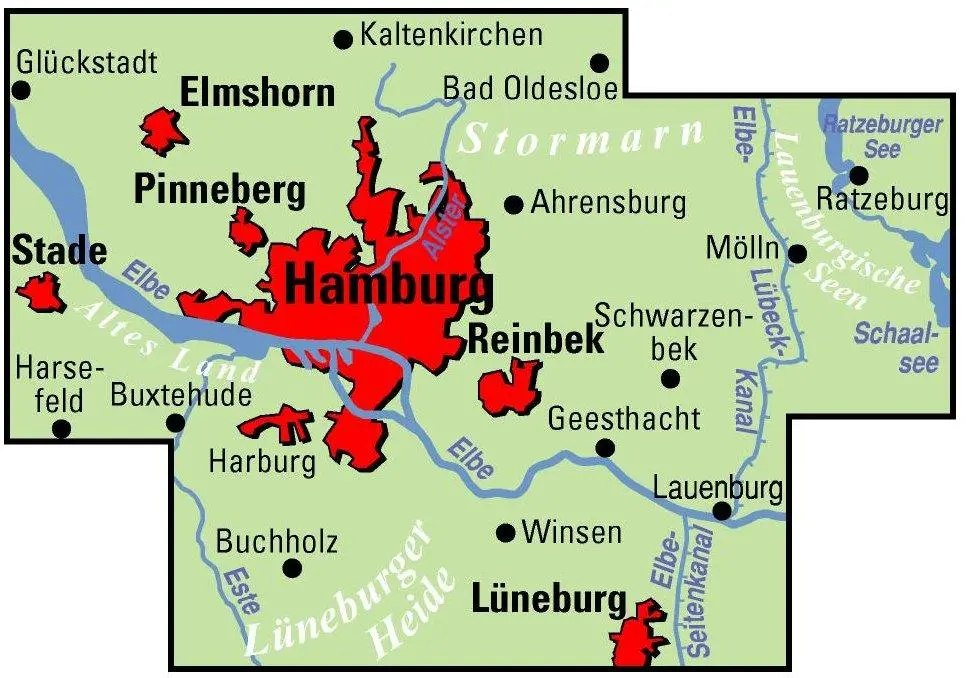Bild: 9783969901922 | ADFC-Regionalkarte Hamburg und Umgebung, 1:75.000, mit...