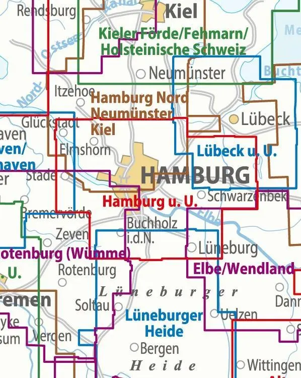 Bild: 9783969901922 | ADFC-Regionalkarte Hamburg und Umgebung, 1:75.000, mit...