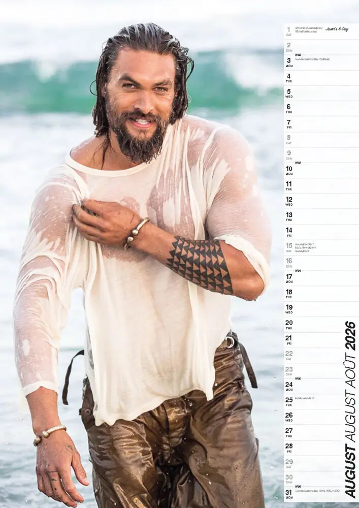Bild: 9798893611922 | Jason Momoa Kalender 2026 | Der Star aus Aquaman und Game of Thrones