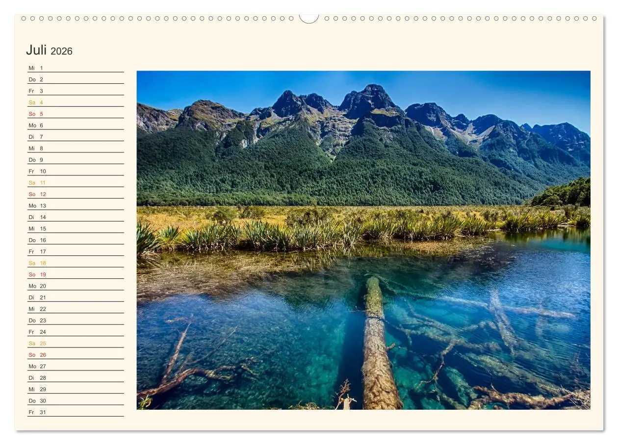 Bild: 9783457962022 | Neuseeland - atemberaubend schön (Wandkalender 2026 DIN A2 quer),...