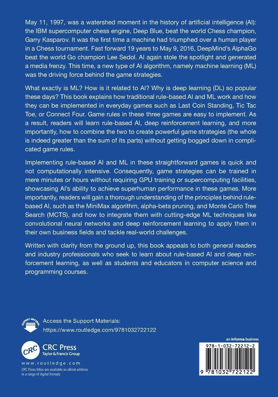 Rückseite: 9781032722122 | AlphaGo Simplified | Rule-Based AI and Deep Learning in Everyday Games