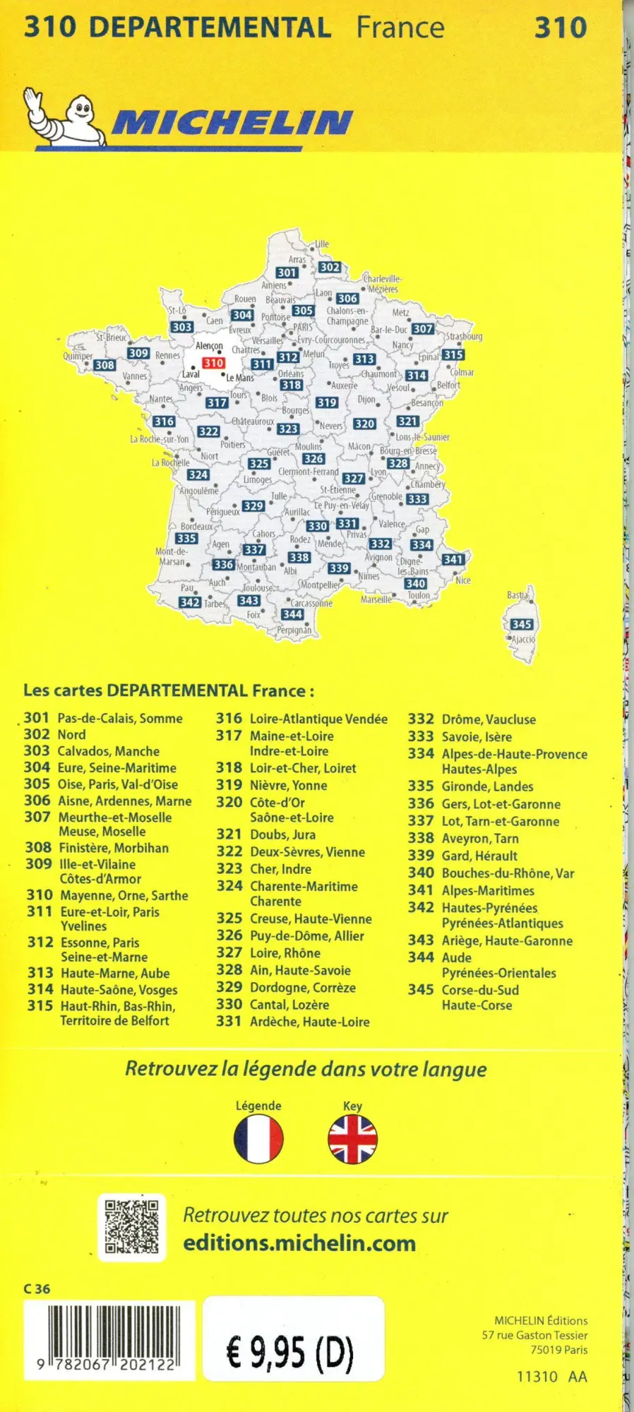 Bild: 9782067202122 | Mayenne / Orne / Sarthe | Michelin | (Land-)Karte | 1 S. | Französisch