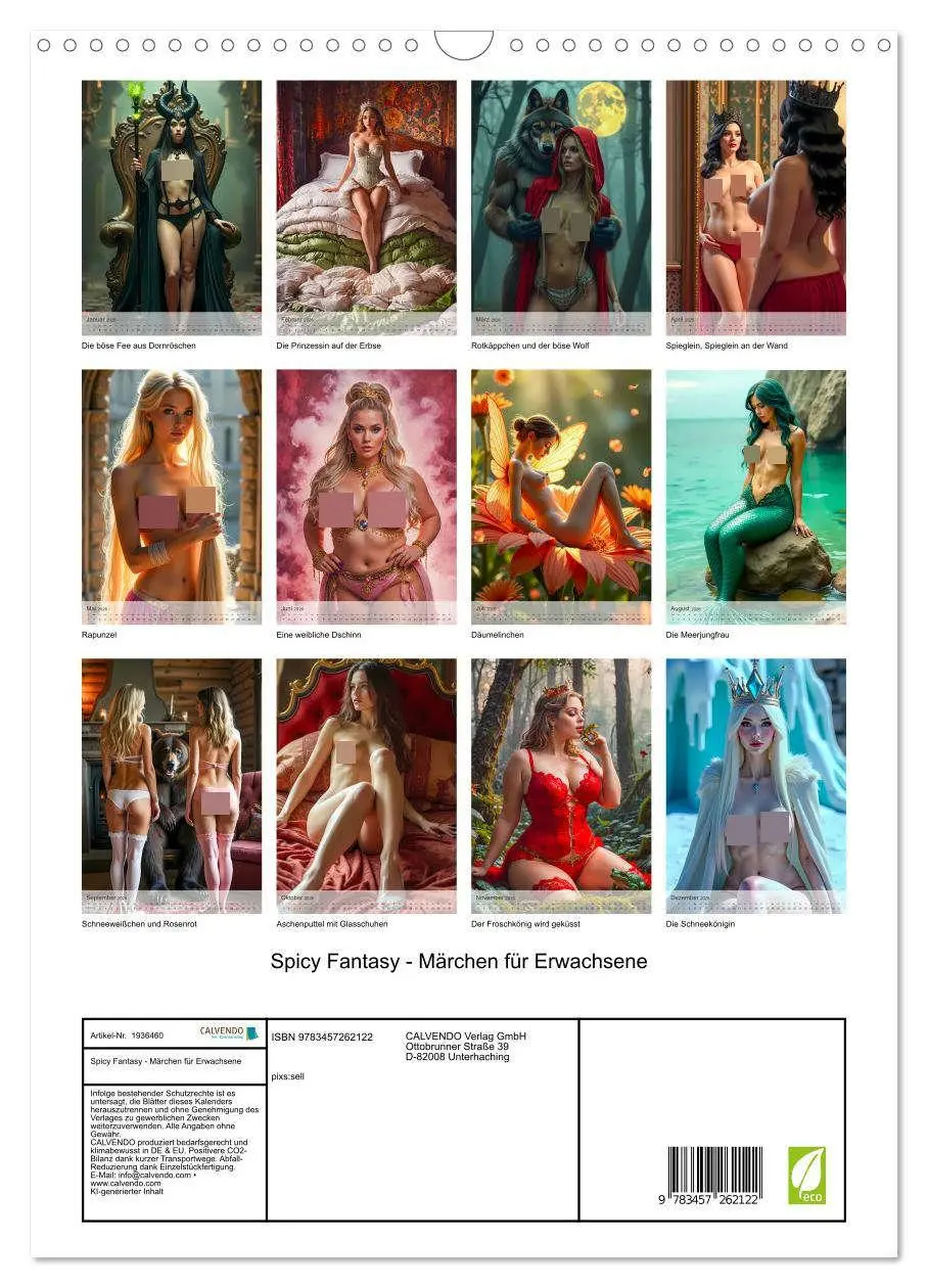 Bild: 9783457262122 | Spicy Fantasy - Märchen für Erwachsene (Wandkalender 2026 DIN A3...