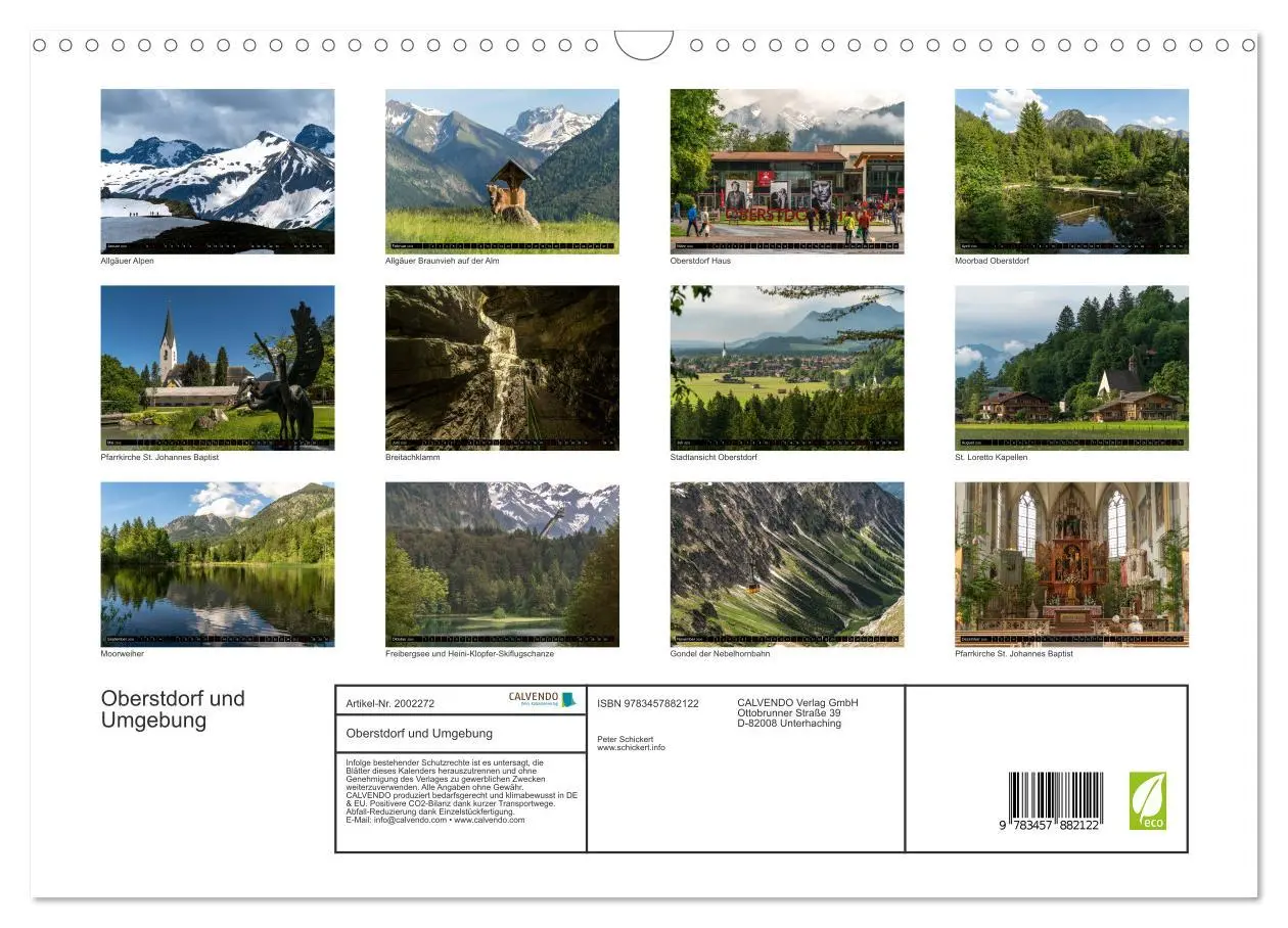 Bild: 9783457882122 | Oberstdorf und Umgebung (Wandkalender 2026 DIN A3 quer), CALVENDO...