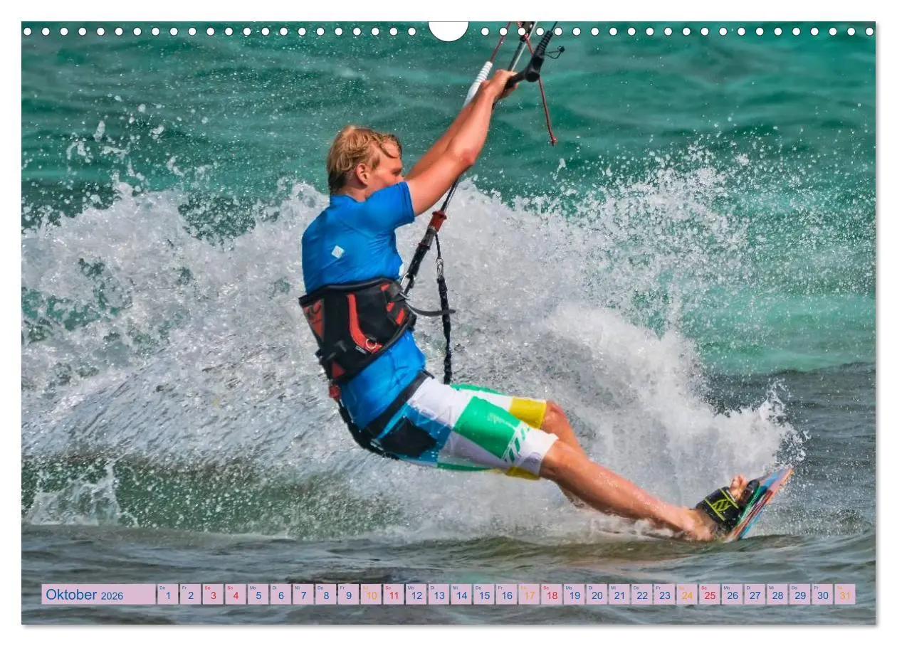 Bild: 9783516042122 | Kitesurfen - über den Wellen (Wandkalender 2026 DIN A3 quer),...