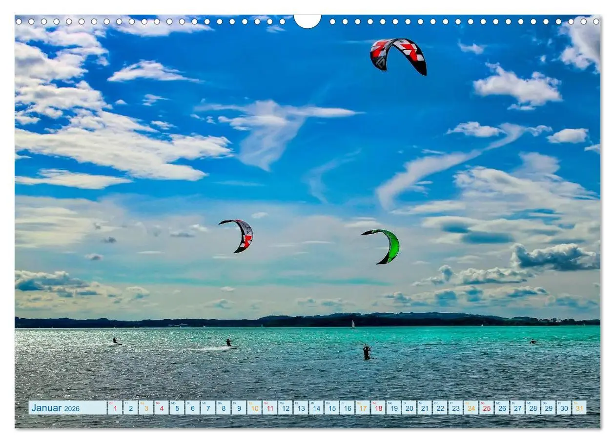 Bild: 9783516042122 | Kitesurfen - über den Wellen (Wandkalender 2026 DIN A3 quer),...