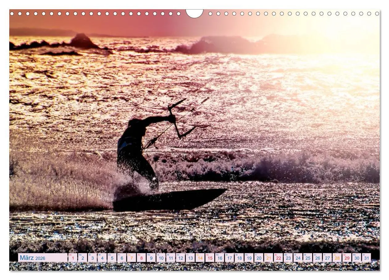 Bild: 9783516042122 | Kitesurfen - über den Wellen (Wandkalender 2026 DIN A3 quer),...