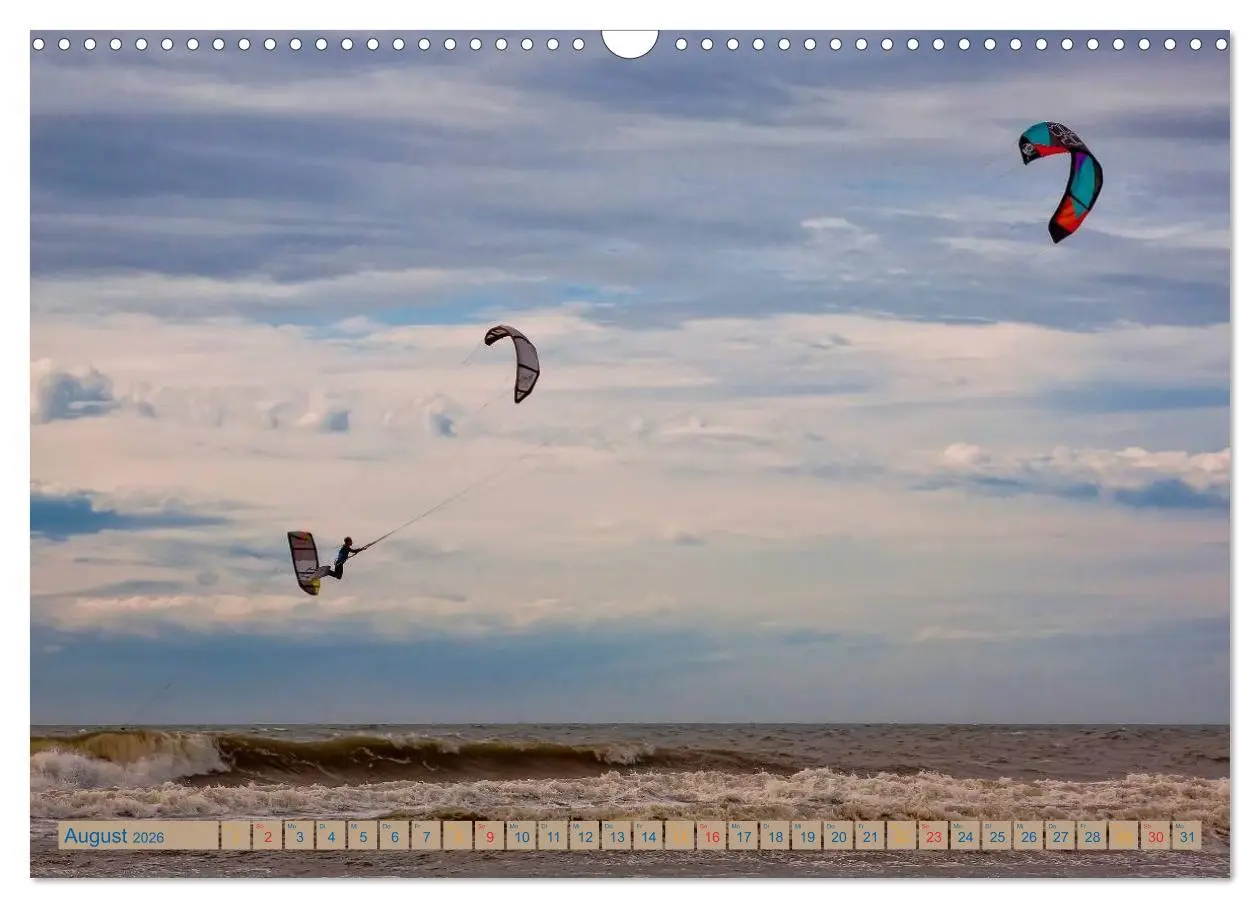 Bild: 9783516042122 | Kitesurfen - über den Wellen (Wandkalender 2026 DIN A3 quer),...